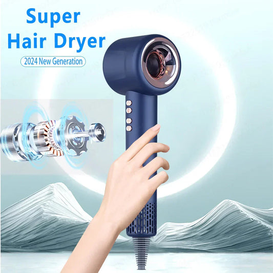 2024 Professional Leafless Negative Ion Hair Dryer